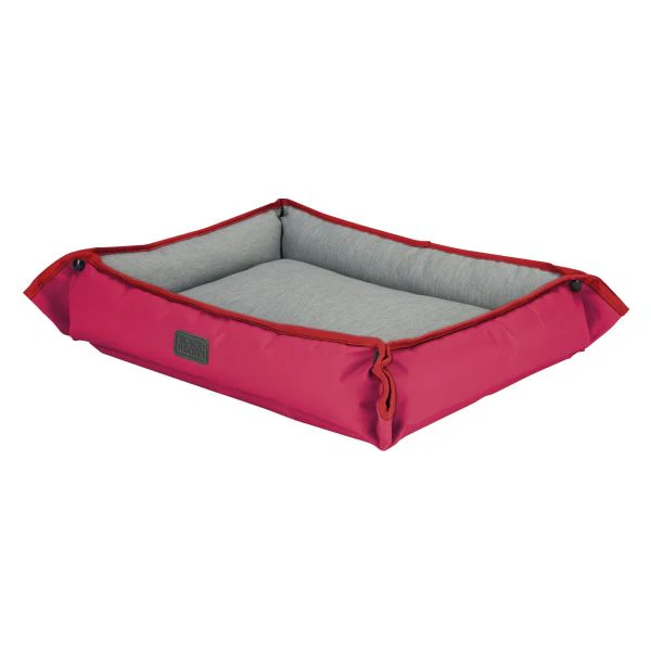 BLACK+DECKER Four Way Pet Bed for Medium Dogs 24X20X3 In, Red - 1005BMRD