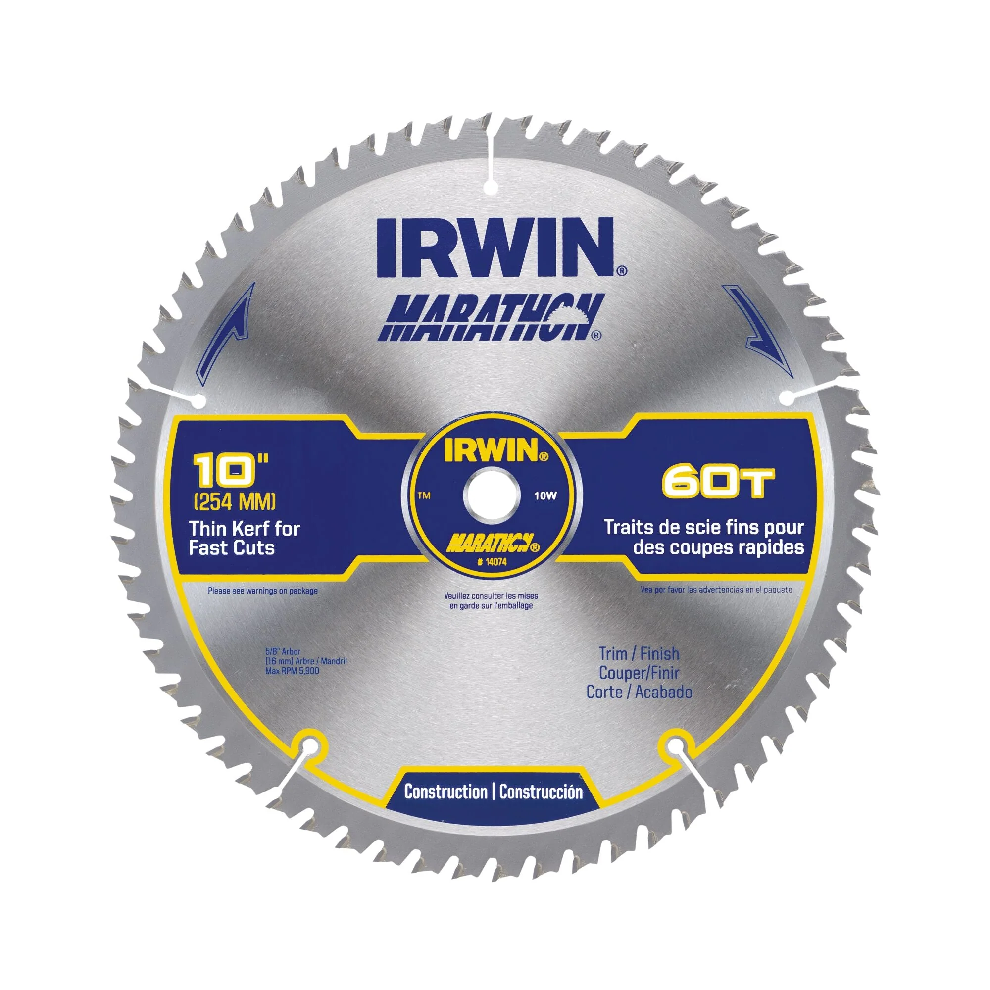 IRWIN Tools MARATHON™ Carbide Table / Miter Circular Blade, 10-Inch, 60T