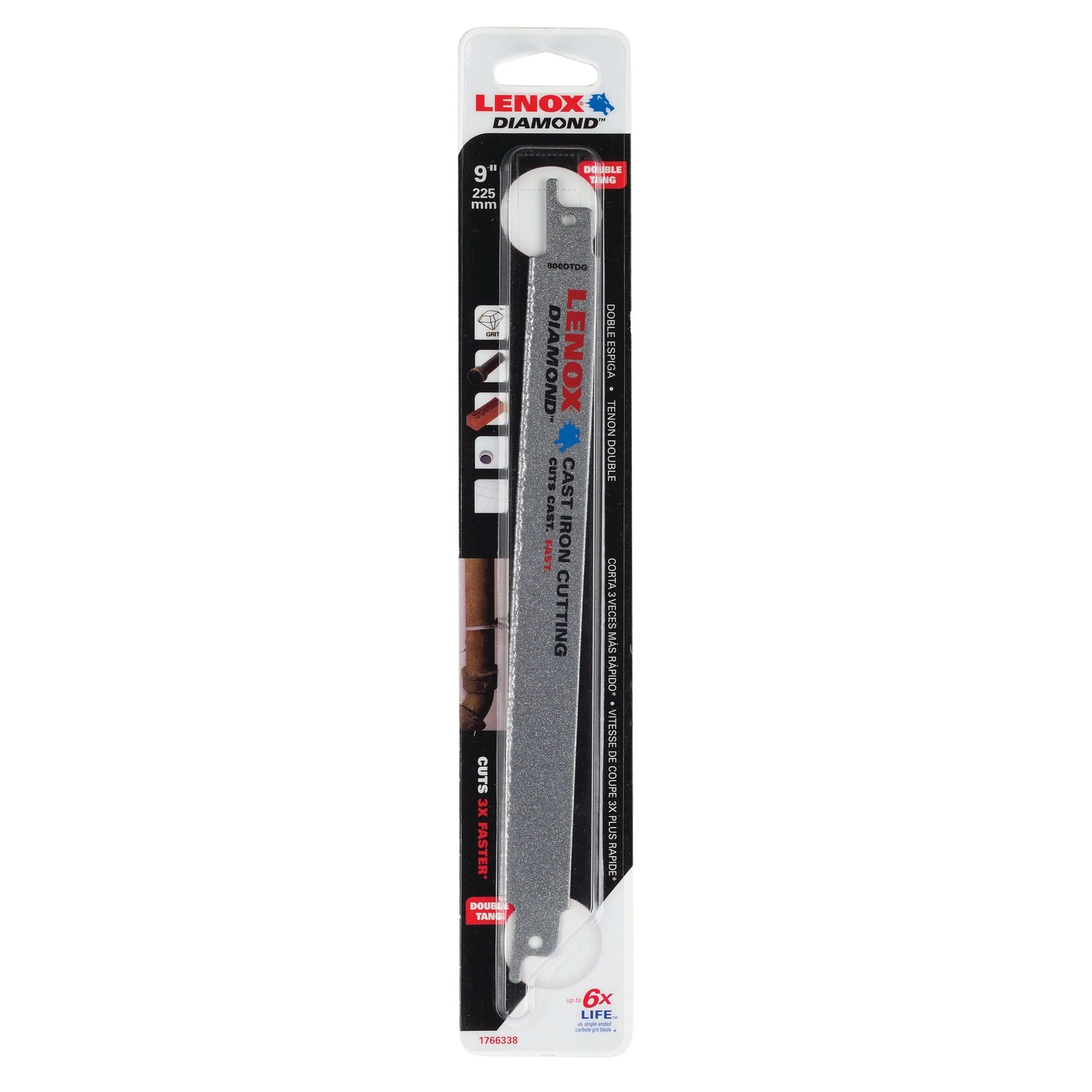 LENOX Reciprocating Saw Blade, Double-Tang, Diamond Grit, 9-Inch