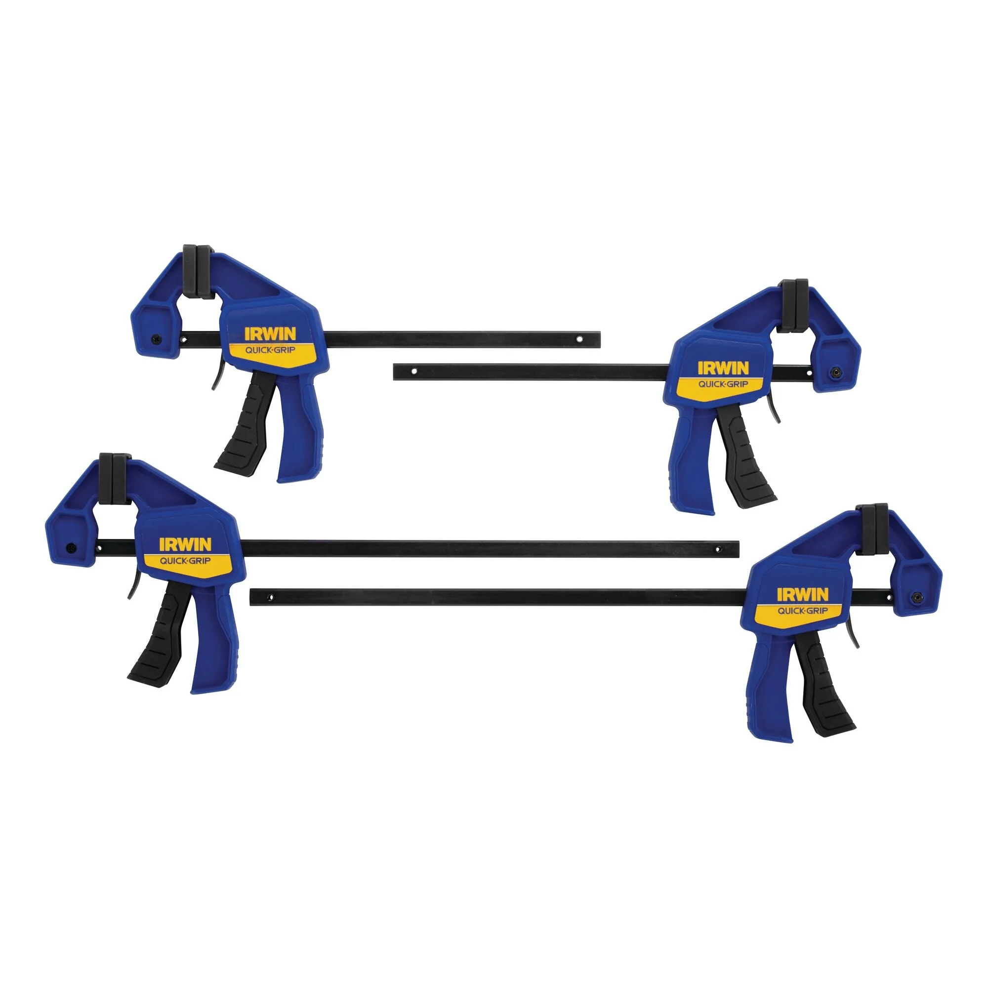 IRWIN QUICK-GRIP™ Bar Clamp, One-Handed, Mini, 6-Inch2), 12-Inch2), 4-Pack