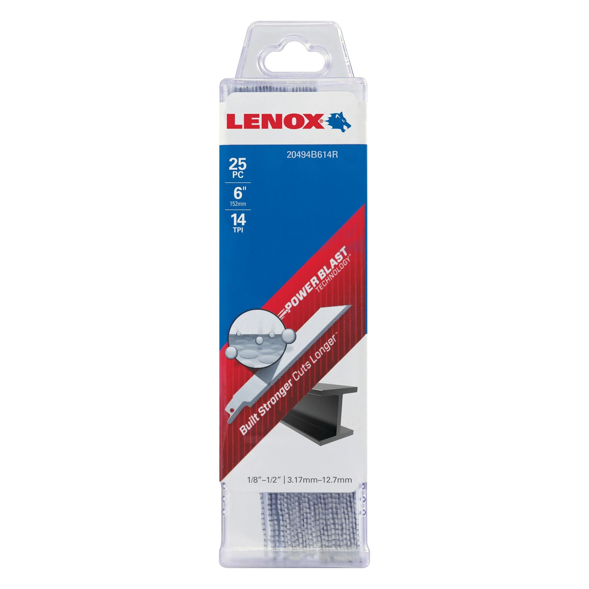 LENOX Reciprocating Saw Blades, Metal Cutting, 6-Inch, 18 Tpi, 25-Pack ( B614R)