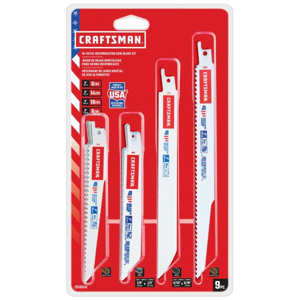 CRAFTSMAN 9 PC RECIP SAW BLD KIT