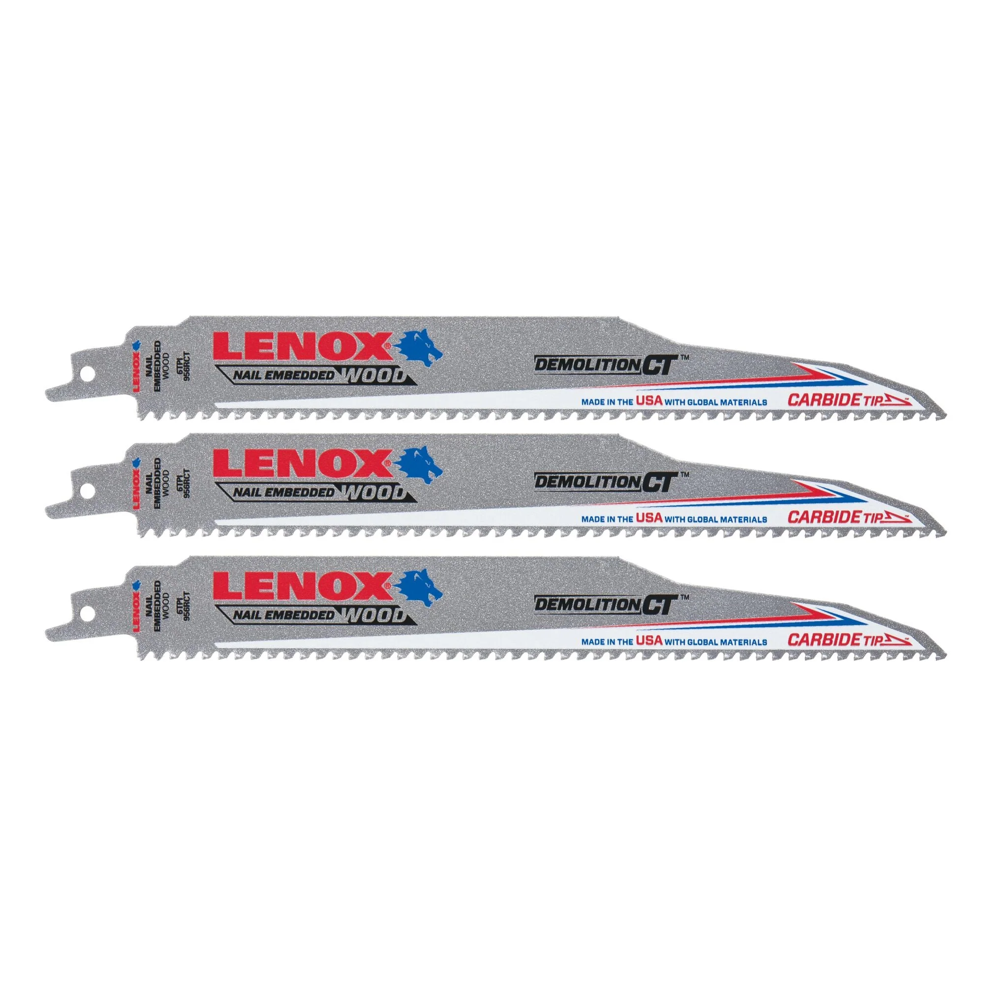 LENOX Carbide Tipped Reciprocating Saw Blades: DemoWolf