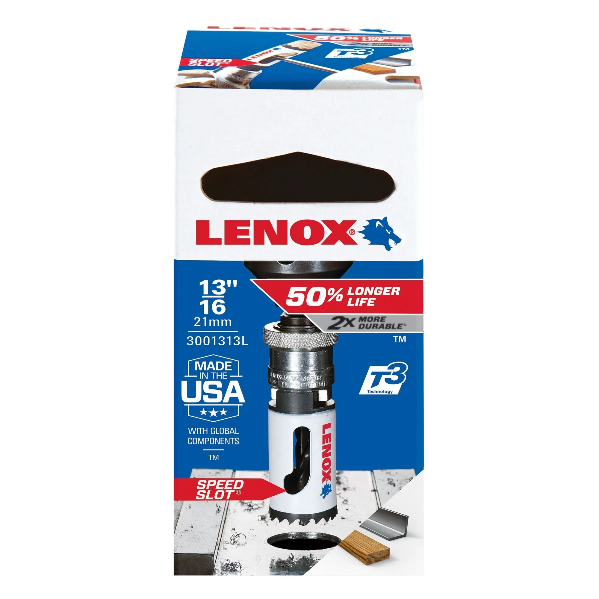 LENOX Bi-Metal Speed Slot Hole Saw With T3 Technology, 13/16"