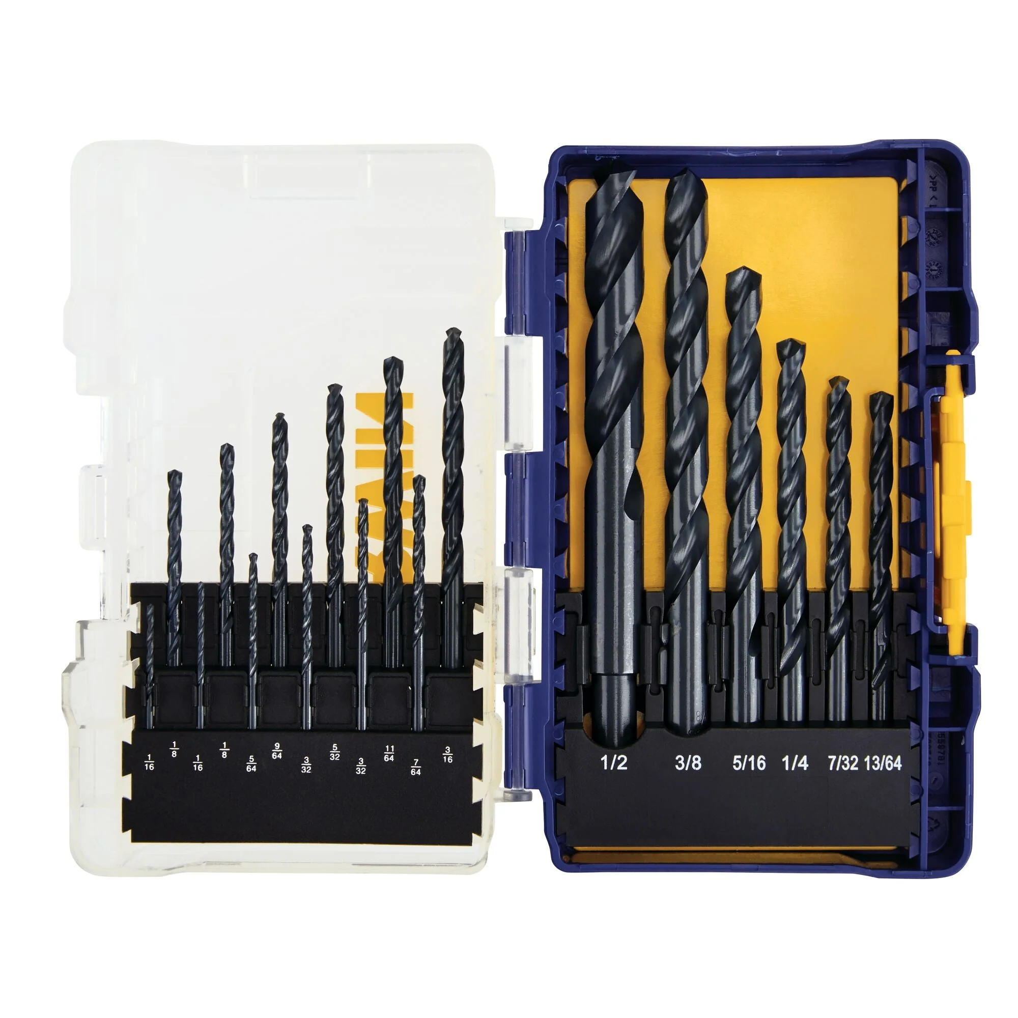 IRWIN Black Oxide Metal Index Drill Bit Set, 18Pc