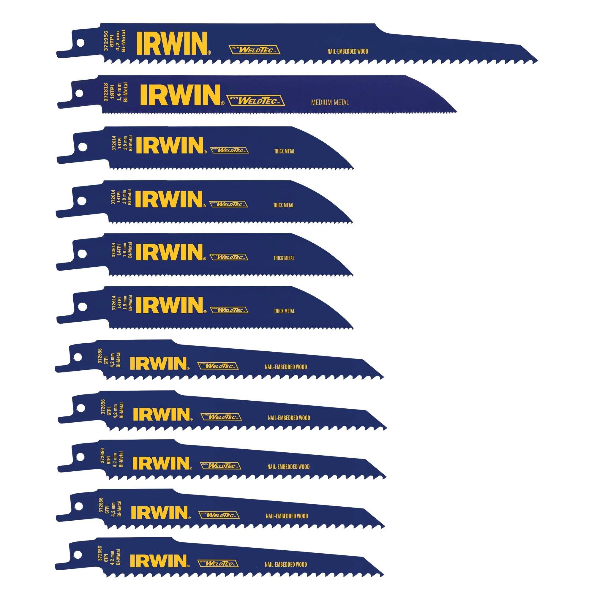 IRWIN Reciprocating Saw Blades Set, 11-Piece