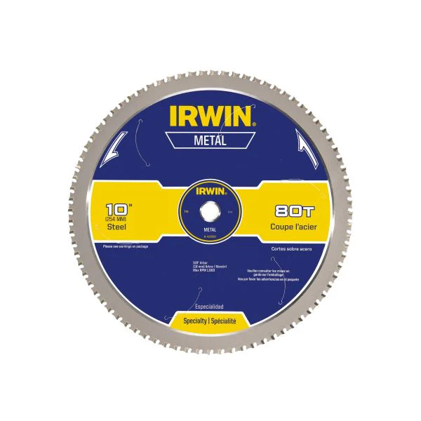 IRWIN Metal-Cutting Circular Saw Blade, 10-Inch, 80T