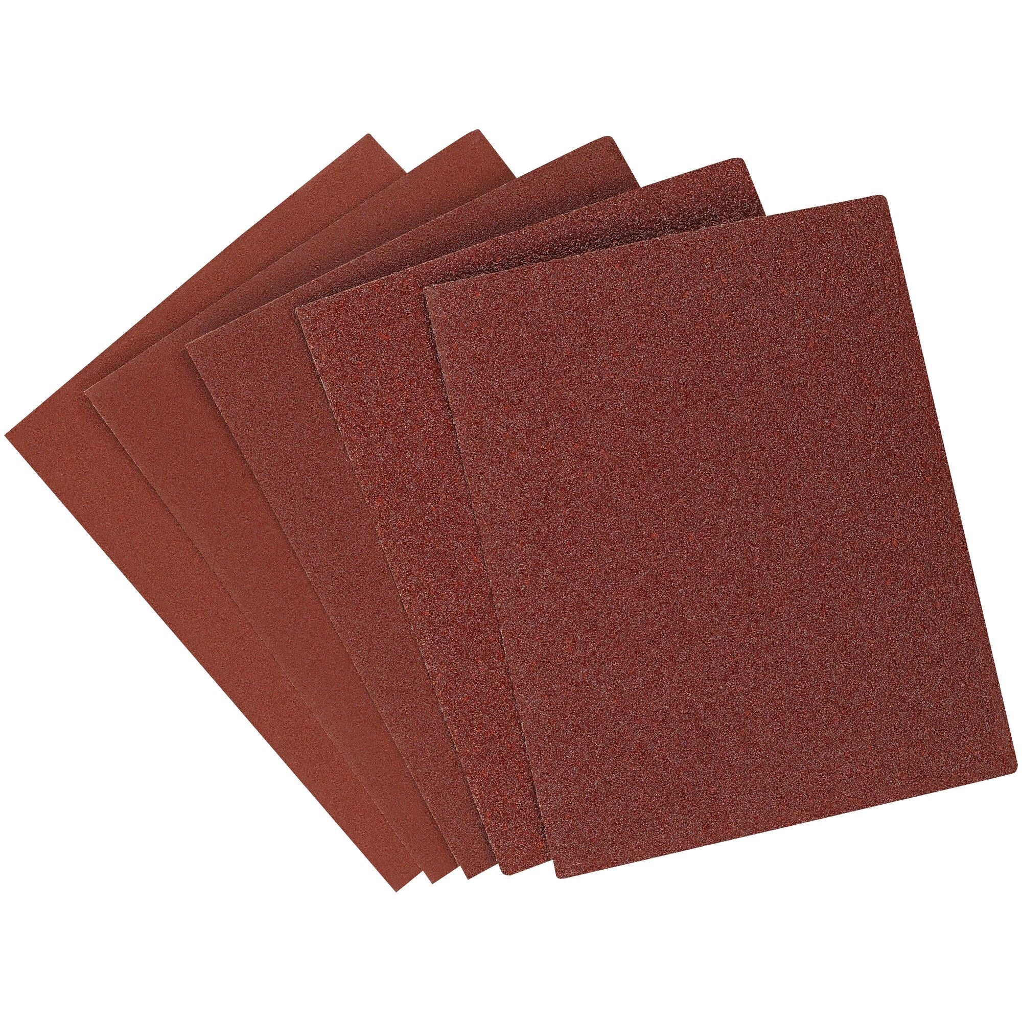 BLACK+DECKER Sandpaper Assortment, 1/4-Inch Sheet, 6-Pack - 74-606