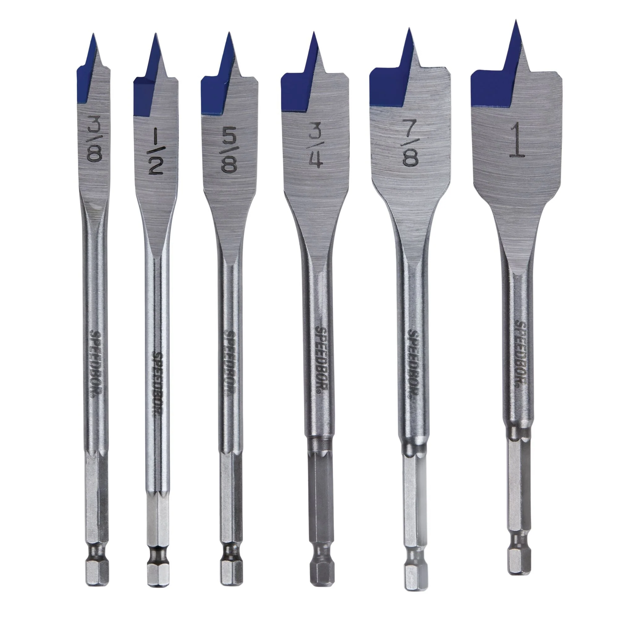 IRWIN SPEEDBOR Spade Wood Drill Bit, Standard-Length, 6-Piece Set