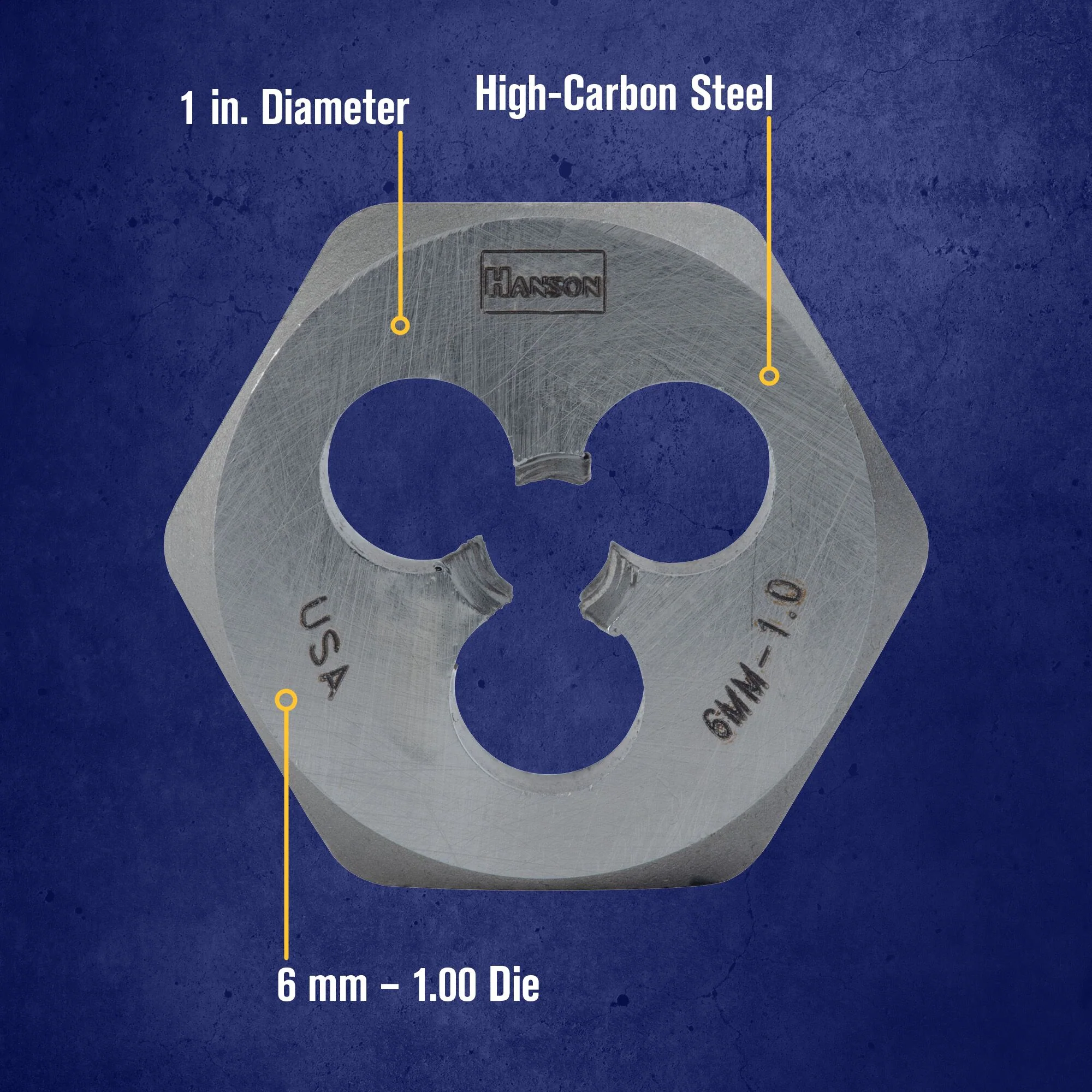 IRWIN 6 Mm – 1.00 Hexagon Die With 1 In. Diameter