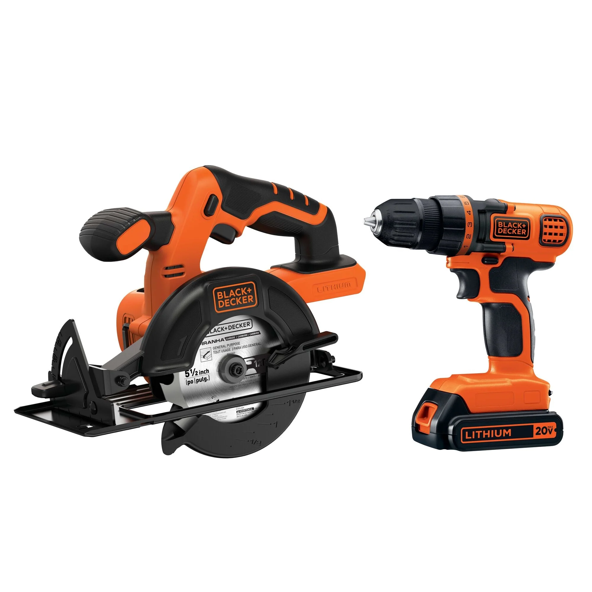 BLACK+DECKER 20V MAX* POWERCONNECT™ Cordless Drill/Driver + Circular Saw Combo Kit