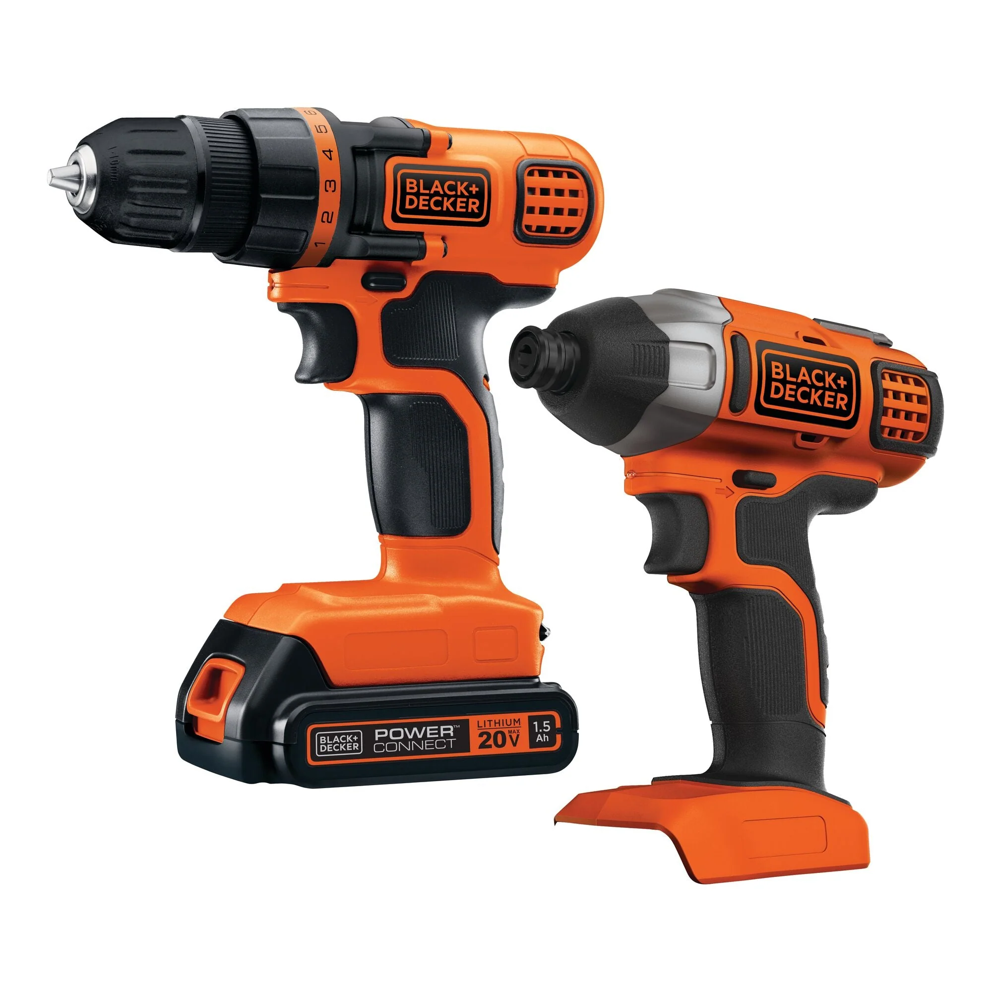 BLACK+DECKER 20V MAX* Cordless Drill and Impact Driver, Power Tool Combo - BD2KITCDDI