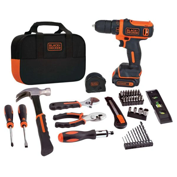 BLACK+DECKER 12v Max* Lithium Ion Drill/Driver Project Kit - BDCDD12PK
