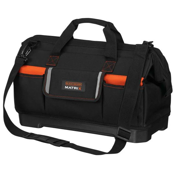 BLACK+DECKER Tool Tote Bag For Matrix System, Wide-Mouth, 21-Inch - BDCMTSB