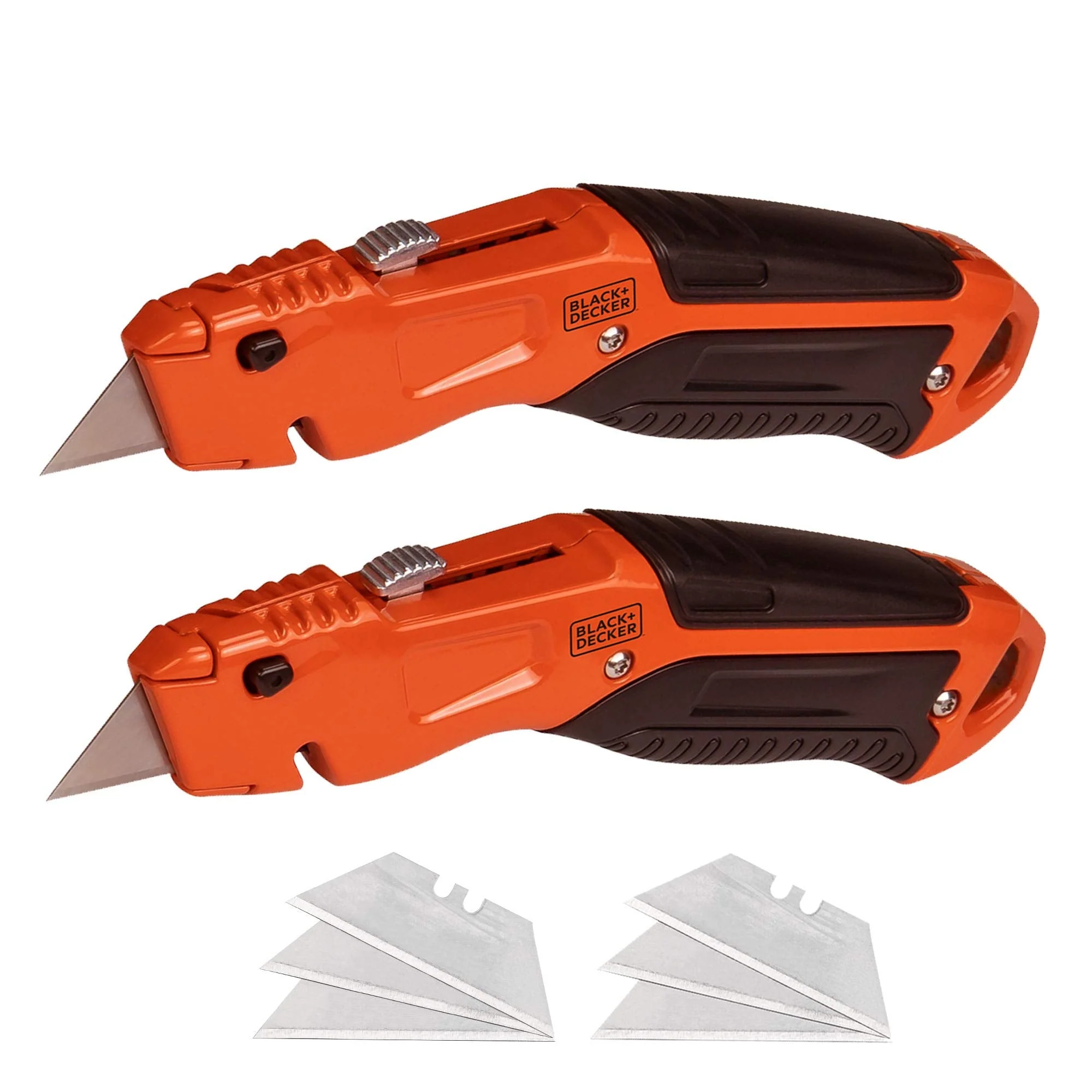 BLACK+DECKER Utility Knife, Retractable, Quick Change Blade, 2-Pack - BDHT1039495APB