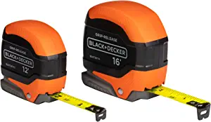 BLACK+DECKER Tape Measure Bundle, Grip Release, Self Lock- BDHT36736AP