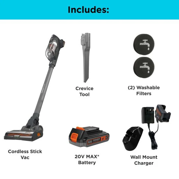 BLACK+DECKER POWERSERIES+™ 20V MAX* Stick Vacuum