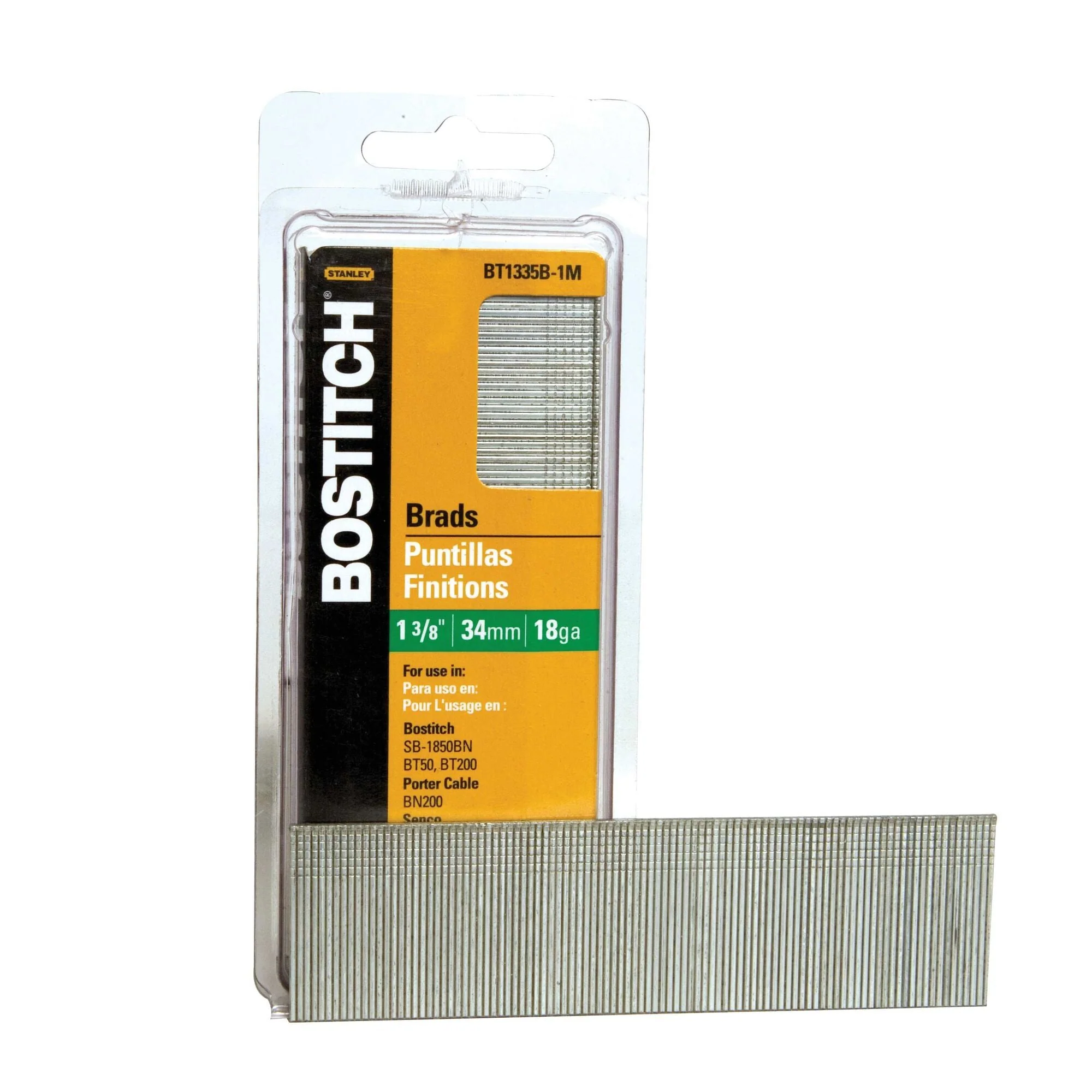 BOSTITCH 18 Gauge Brad Nails, 1-3/8-Inch, 1000 Per Box