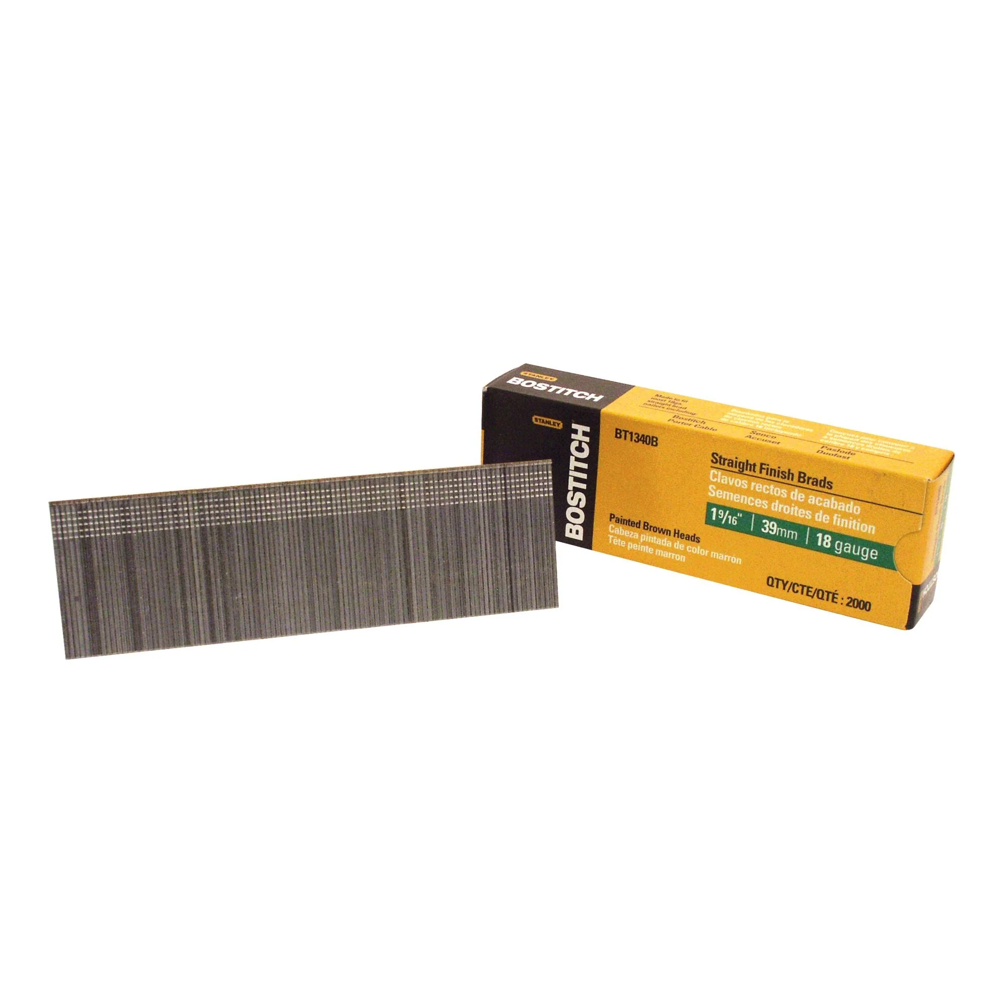BOSTITCH Brad Nails, 18 Ga, 1-9/16-Inch, 2000-Pack