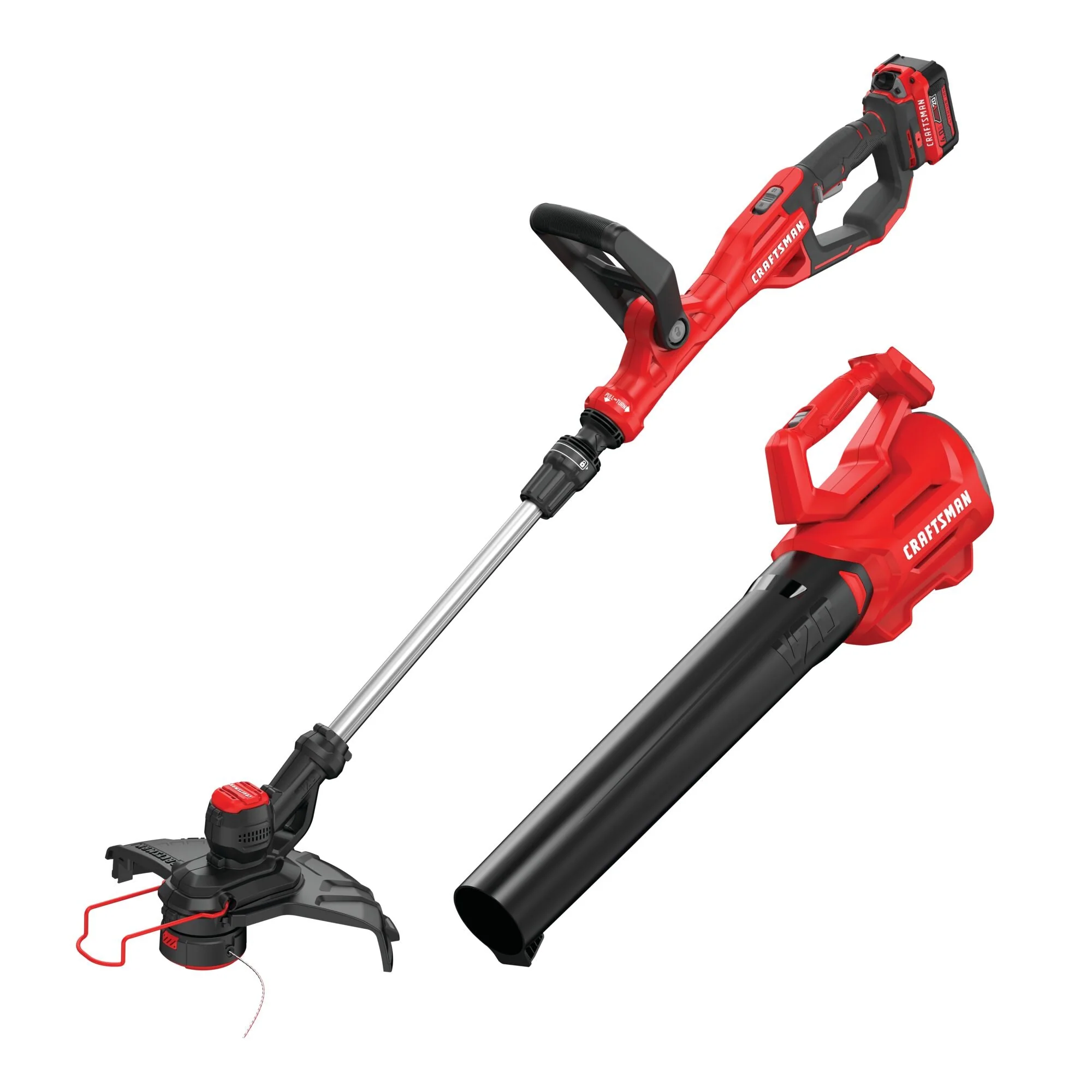 CRAFTSMAN Weedwacker 20V Max String Trimmer And Leaf Blower Combo Kit ()