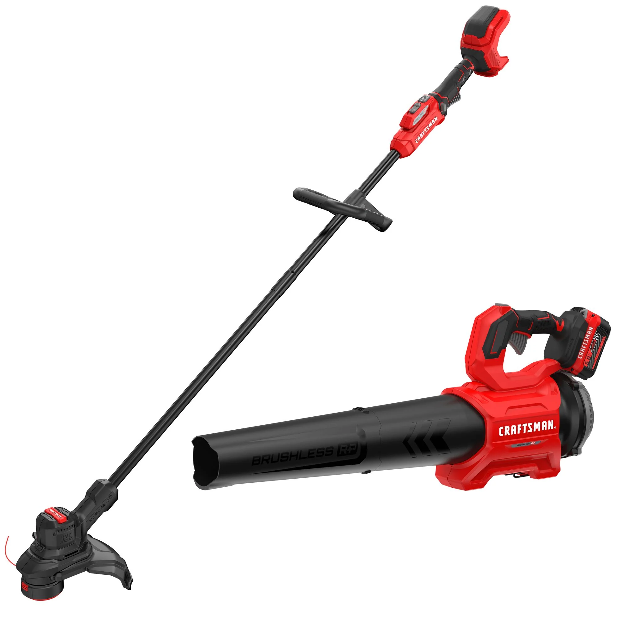 CRAFTSMAN V20* BRUSHLESS RP™ WEEDWACKER® String Trimmer & Blower Combo Kit (5.0Ah)(5.0Ah)