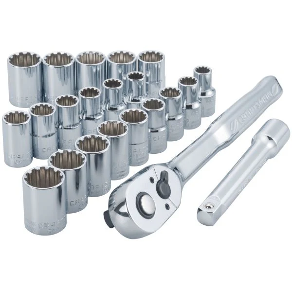 CRAFTSMAN 22 pc 1/2-in 6 Point Universal Socket Set