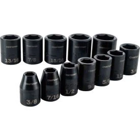 CRAFTSMAN 12-Piece 1/2-in Drive Shallow 6-Point Standard Impact Socket Set