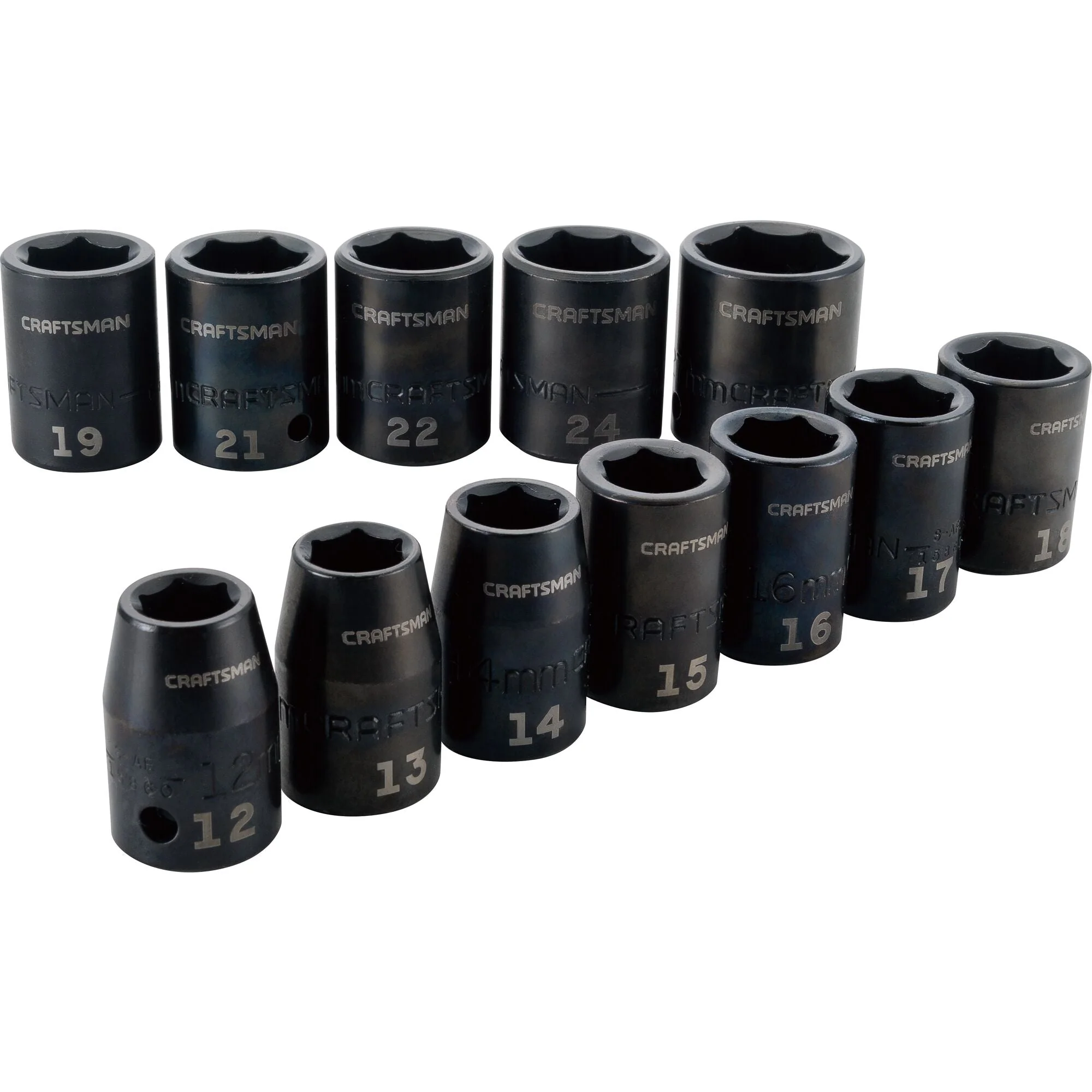 CRAFTSMAN 12 pc 1/2-in Metric Impact Socket Set