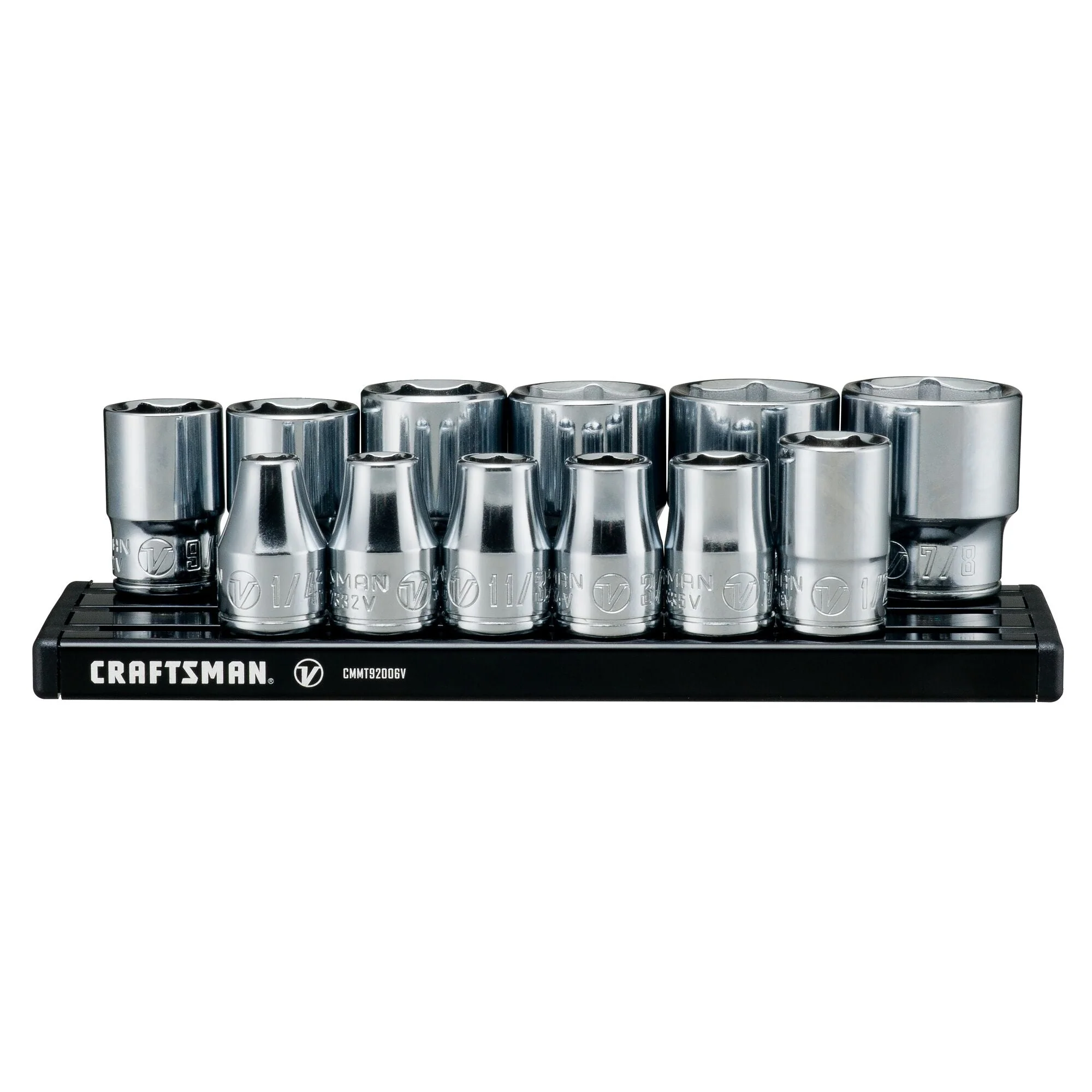 CRAFTSMAN V-Series™ 3/8 in Drive SAE 6-Point Socket Set (12 pc)