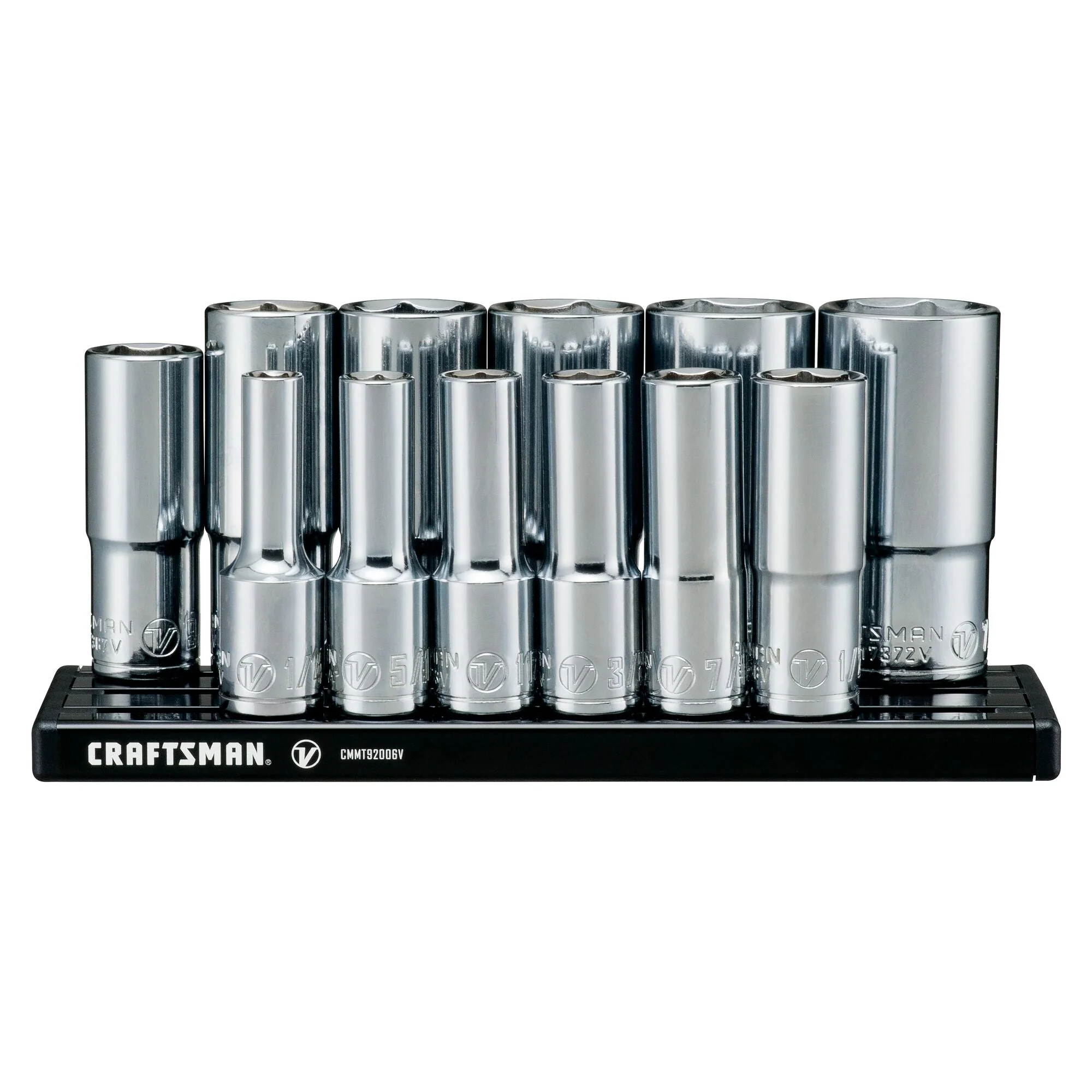 V-Series(TM) 3/8 In. Drive Sae Deep 6-Point Socket Set (12 Pc.)