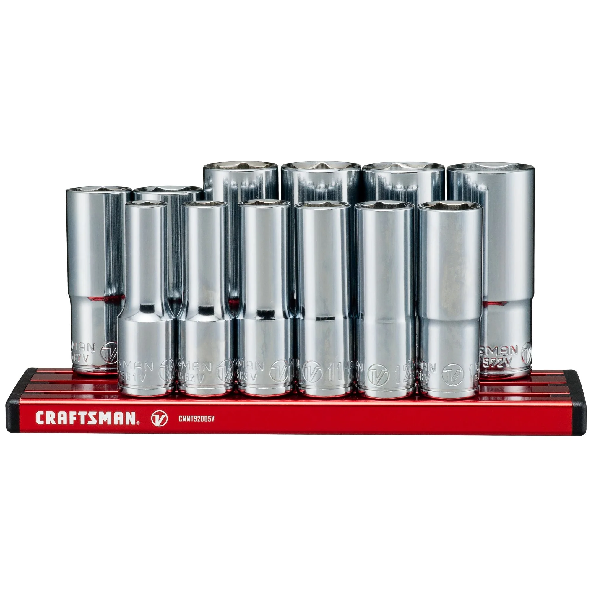 CRAFTSMAN V-Series™ 3/8 in Drive Metric Deep 6-Point Socket Set (12 pc)