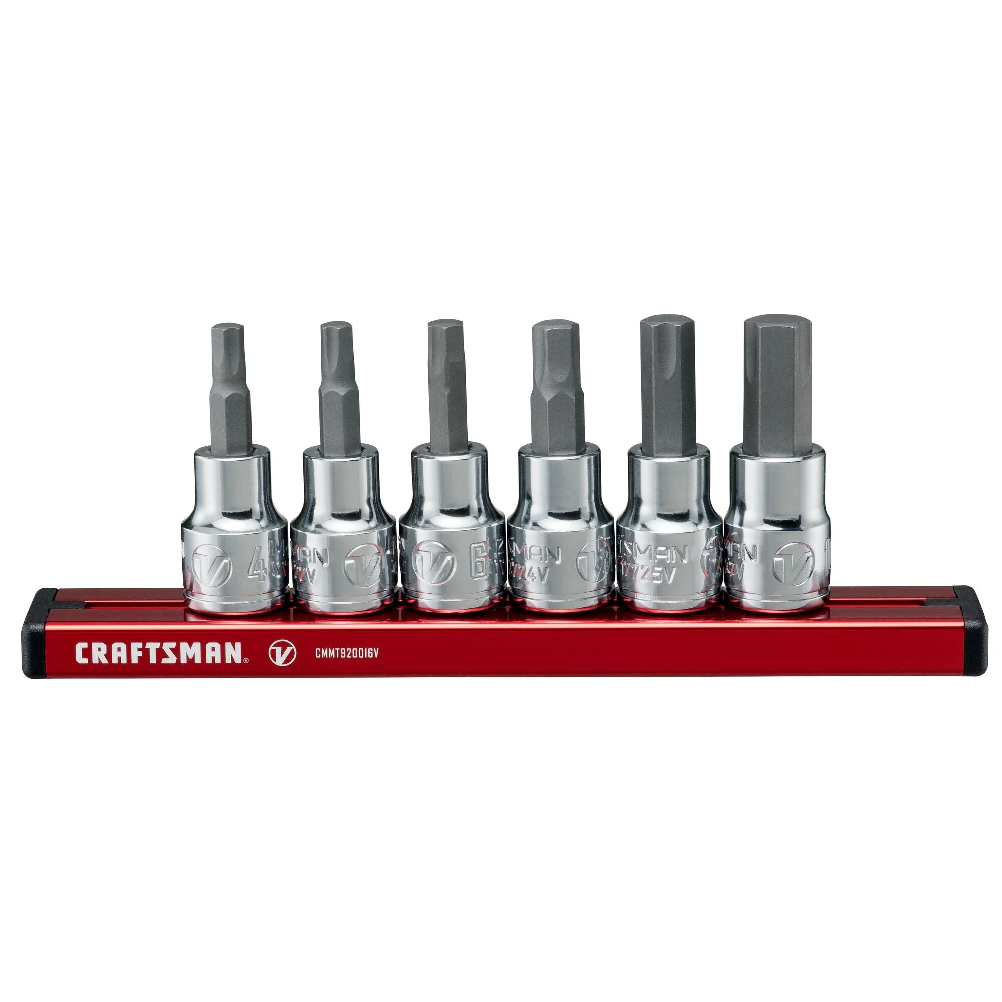 CRAFTSMAN V-Series™ 3/8 in Drive Metric X-Tract Technology Hex Bit Socket Set (6 pc)