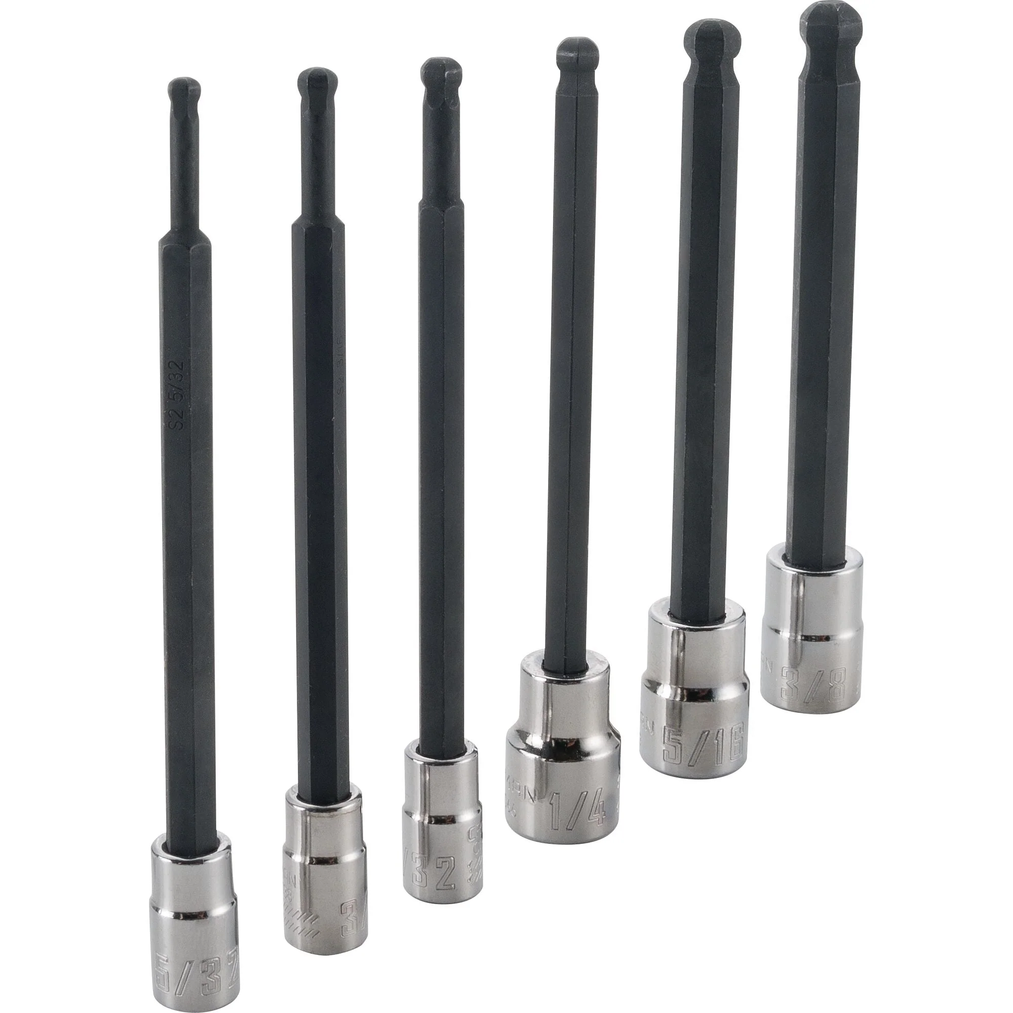 CRAFTSMAN 3/8-in Drive SAE Long Ball Hex Bit Socket Set (6 pc)