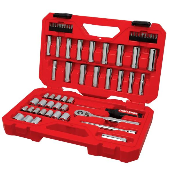 CRAFTSMAN 61-Piece Mechanics Tool Set Standard (SAE) and Metric with Case