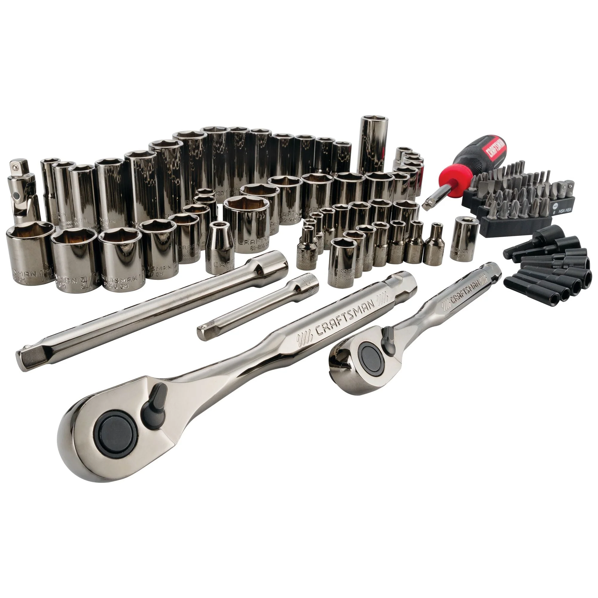 CRAFTSMAN Gunmetal Chrome Mechanics Tool Set (105 pc) - CMMT45304