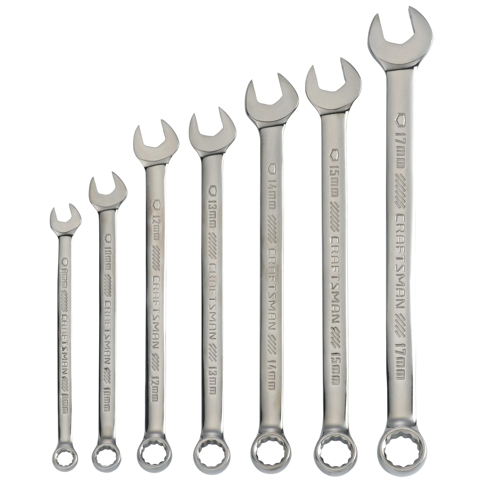 CRAFTSMAN Metric Gunmetal Chrome Long-Panel Wrench Set (7 pc)