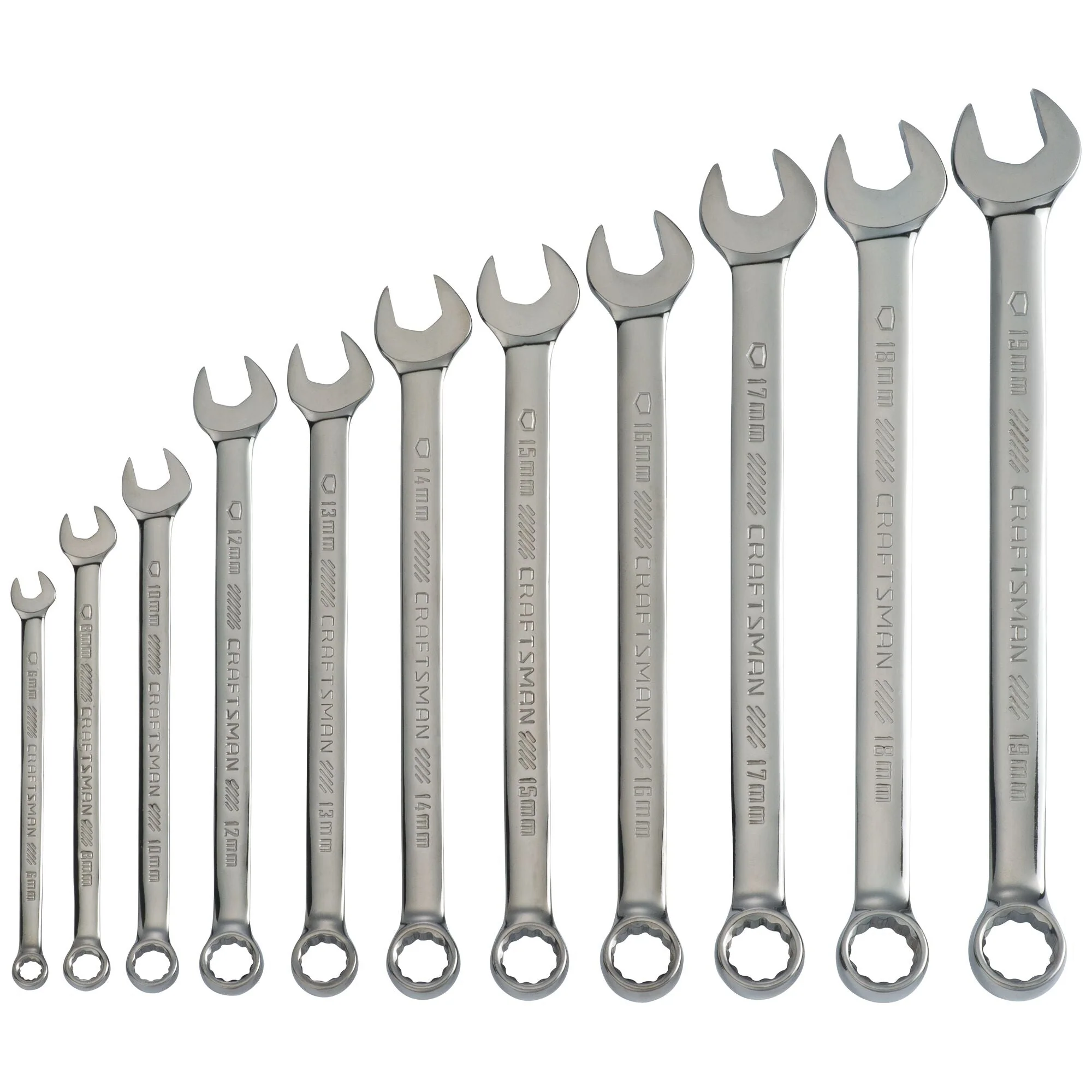 CRAFTSMAN Metric Gunmetal Chrome Long-Panel Wrench Set (11 pc)