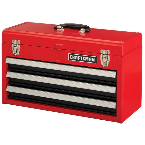 CRAFTSMAN 20-in Wide 3 Drawer Metal Tool Box With Ball-Bearing Drawers
