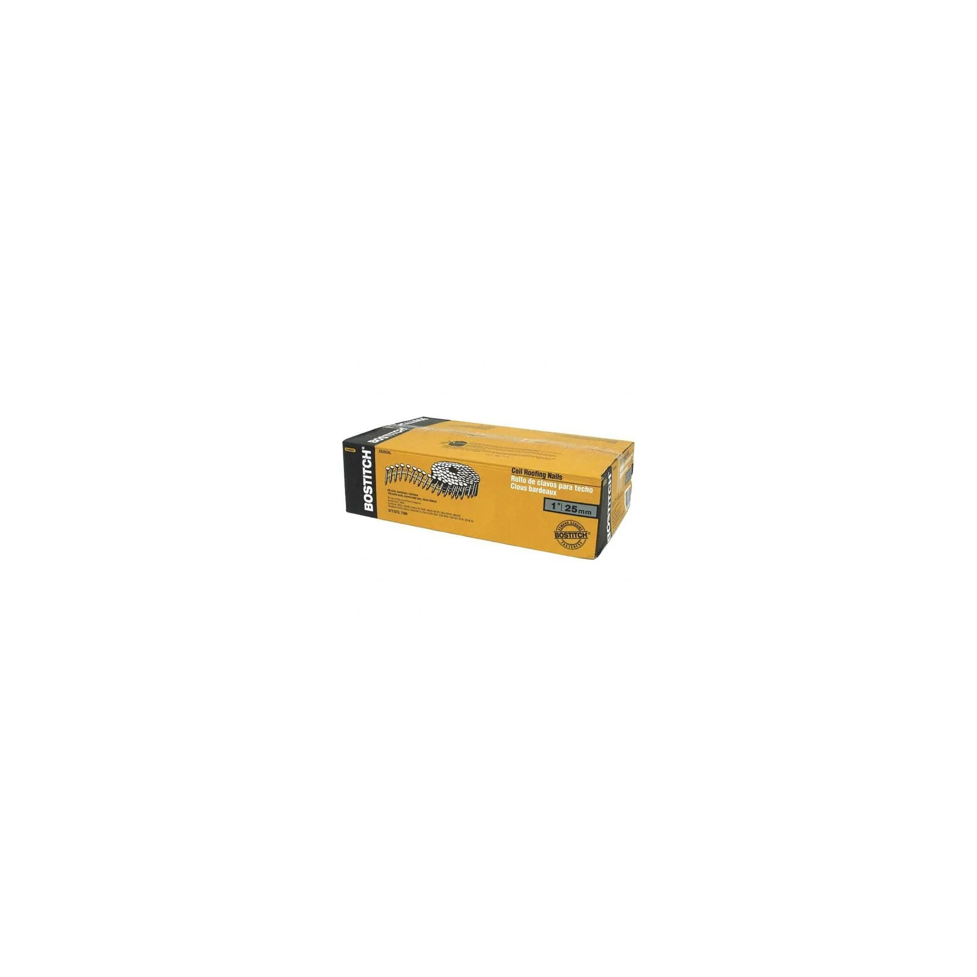 BOSTITCH 7,200-Qty. 7/8" Smooth Shank 15 Degree Coil Roofing Nails