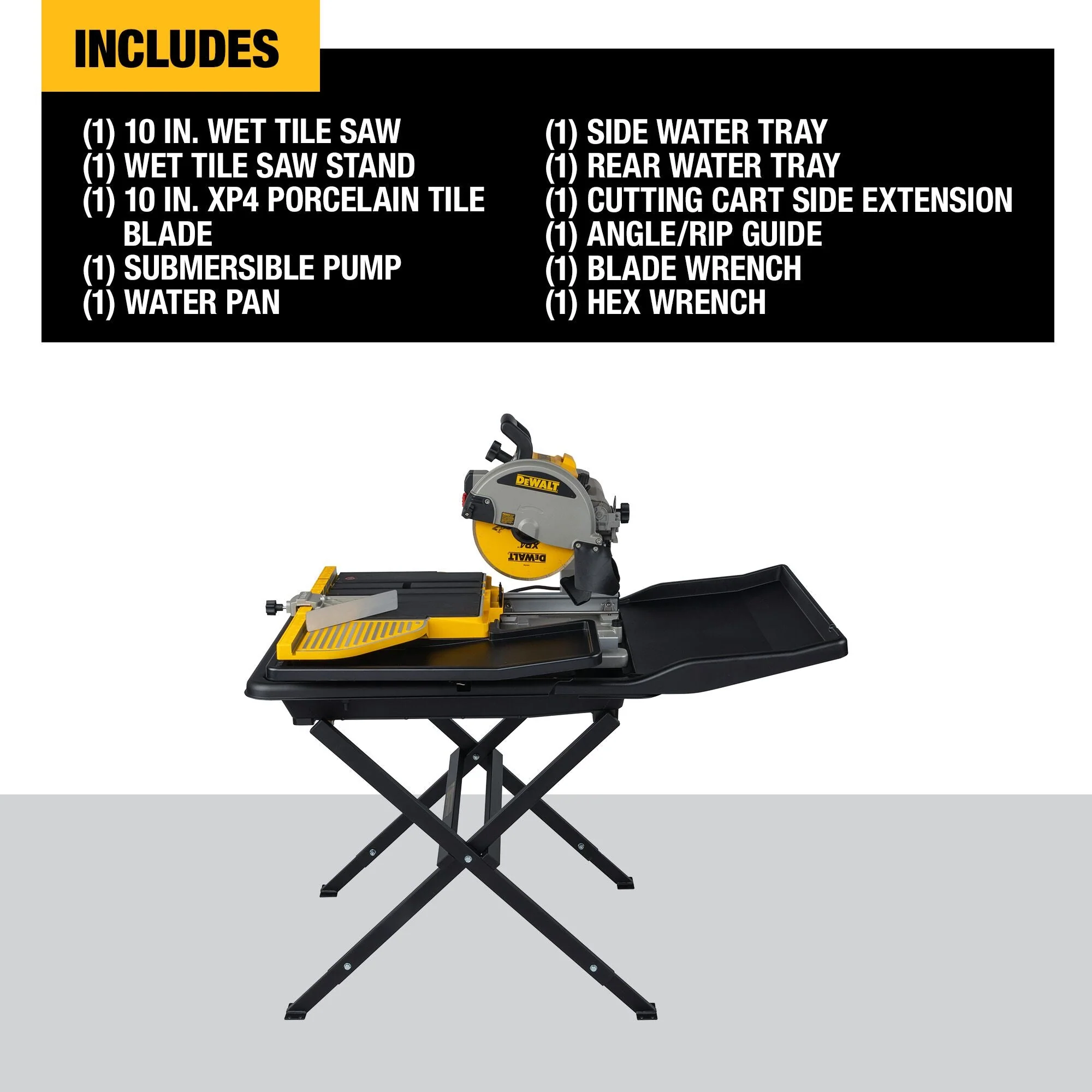 DEWALT 10 In. Wet Tile Saw With Stand
