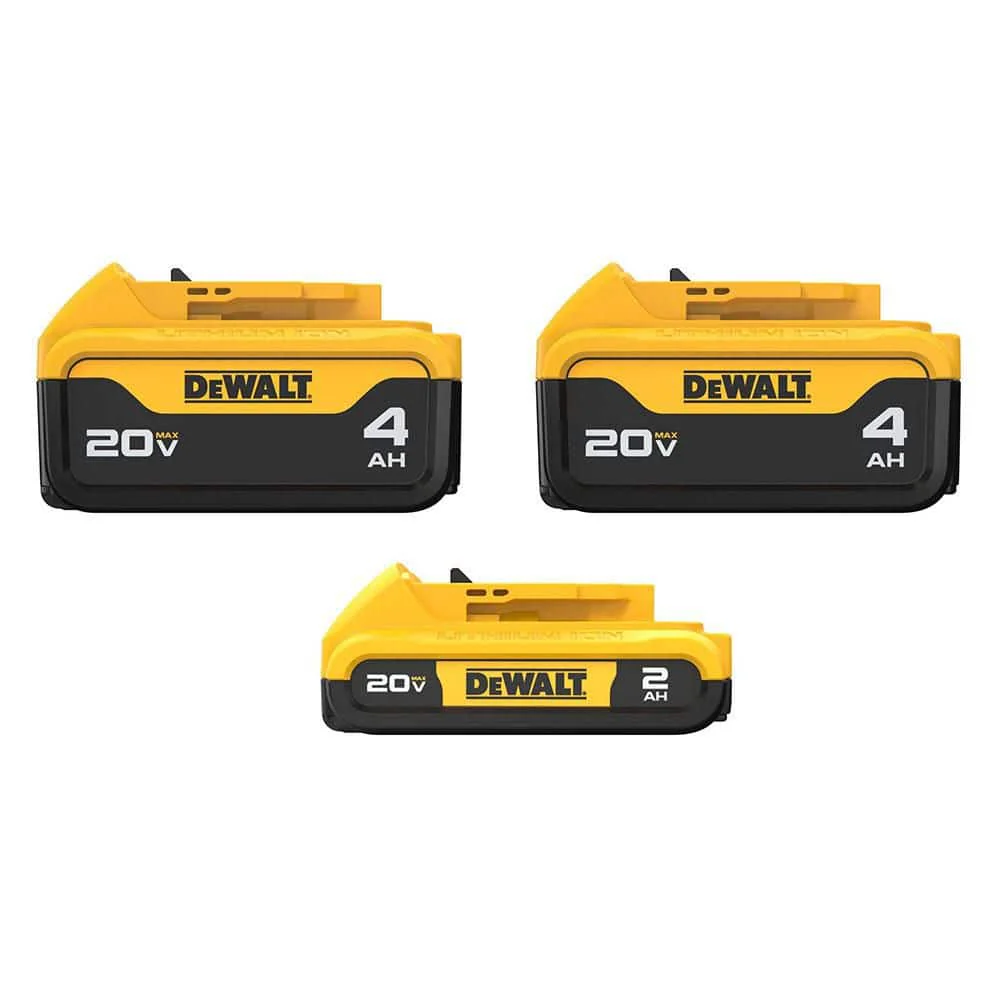 20V MAX* Lithium-Ion 2.0 Ah and (2) 4.0 Ah Battery Packs (3-Pack)