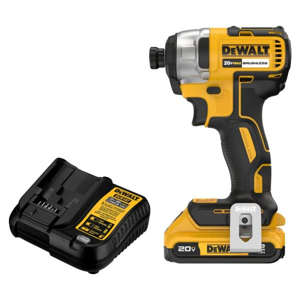 DEWALT 20V MAX* Brushless Cordless 1/4 in. Impact Driver Kit