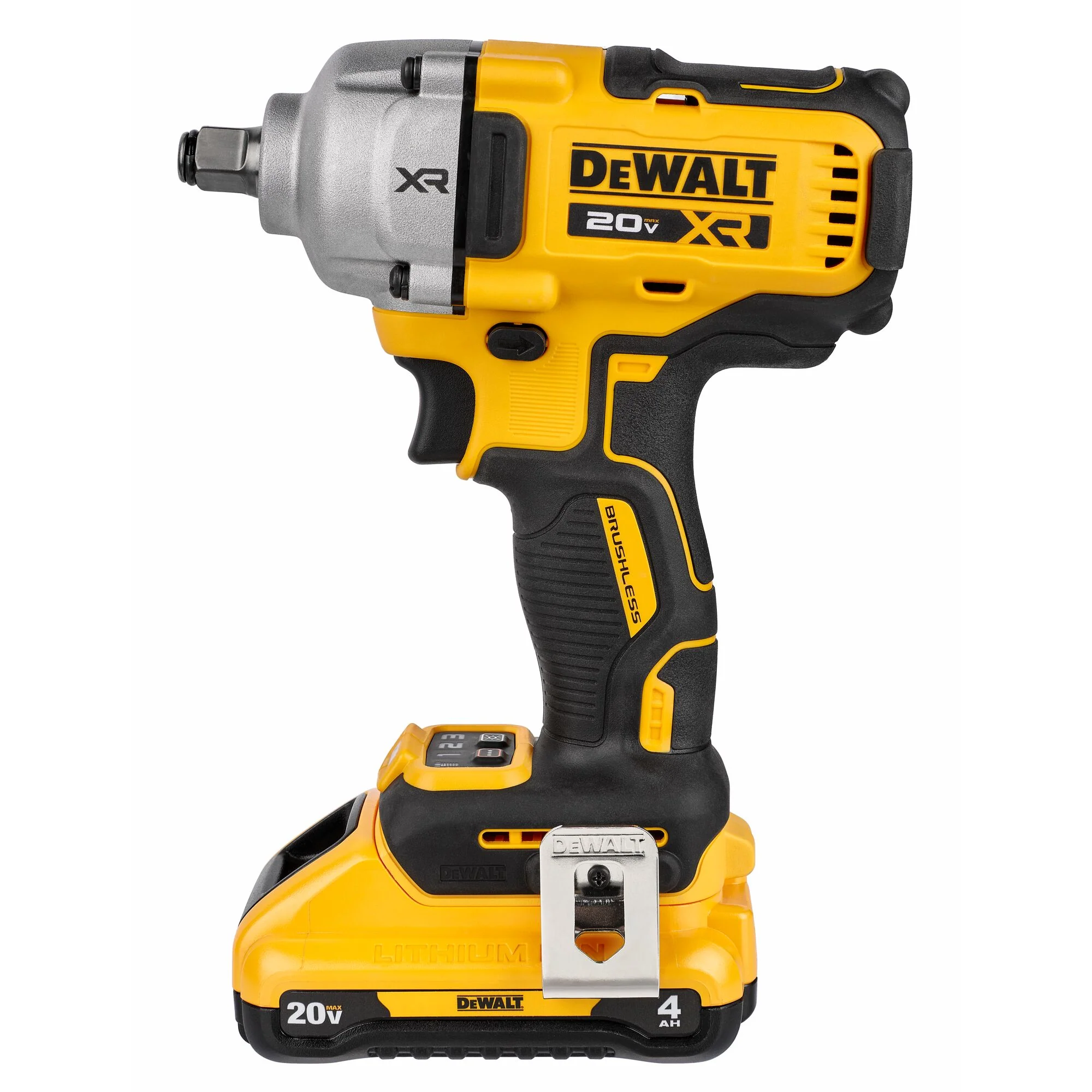 DEWALT 20V MAX* XR 1/2 in. Mid-Range Impact Wrench Kit with Hog Ring Anvil
