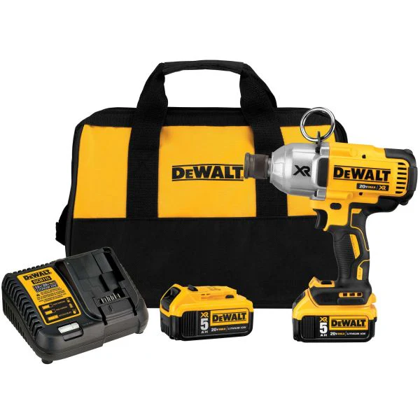 DEWALT 20V MAX XR High Torque 7/16" Impact Wrench with Quick Release Chuck Kit (5.0Ah)