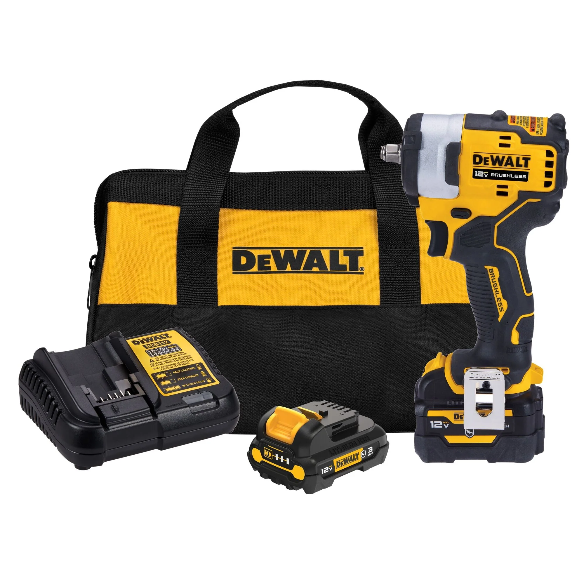 DEWALT Xtreme 12V MAX* Brushless 3/8 In. Cordless Impact Wrench Kit