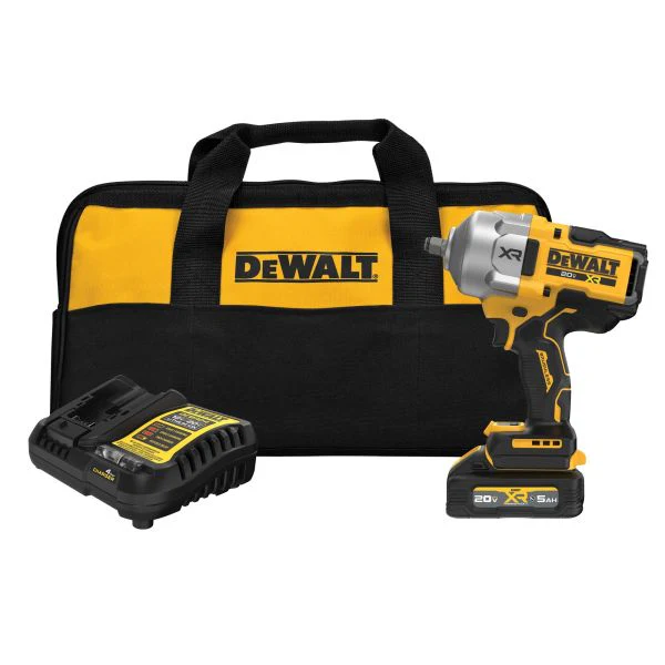 DEWALT 20V MAX* XR Brushless Cordless 1/2 In High Torque Impact Wrench with Hog Ring Anvil Kit with XR POWERSTACK™
