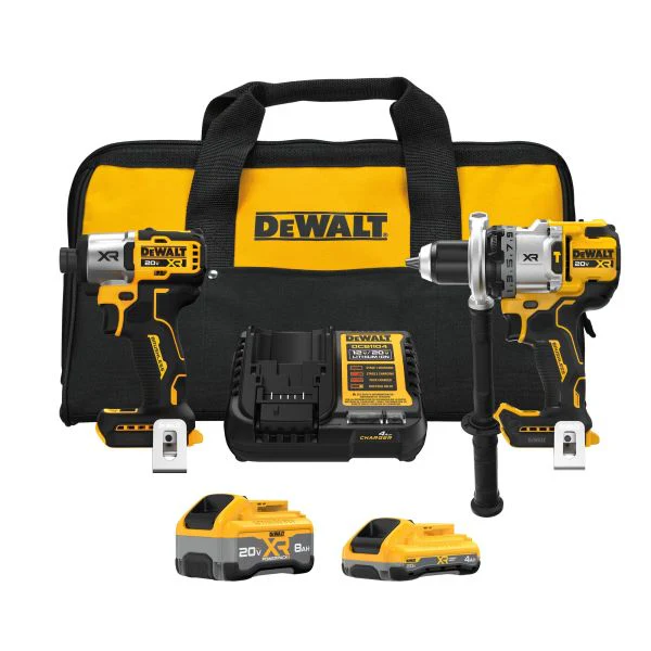 DEWALT 20V MAX* XR Hammer Drill/Impact 2-Tool Combo Kit with XR POWERPACK Batteries