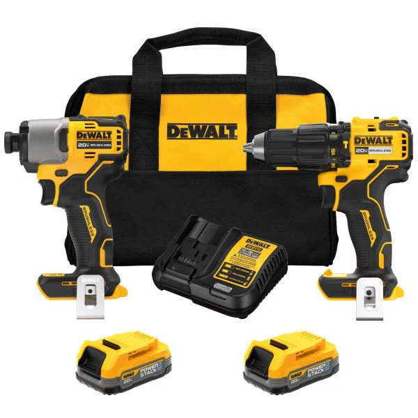 DEWALT 20V MAX* Brushless Cordless 2-Tool Combo Kit with DEWALT POWERSTACK™