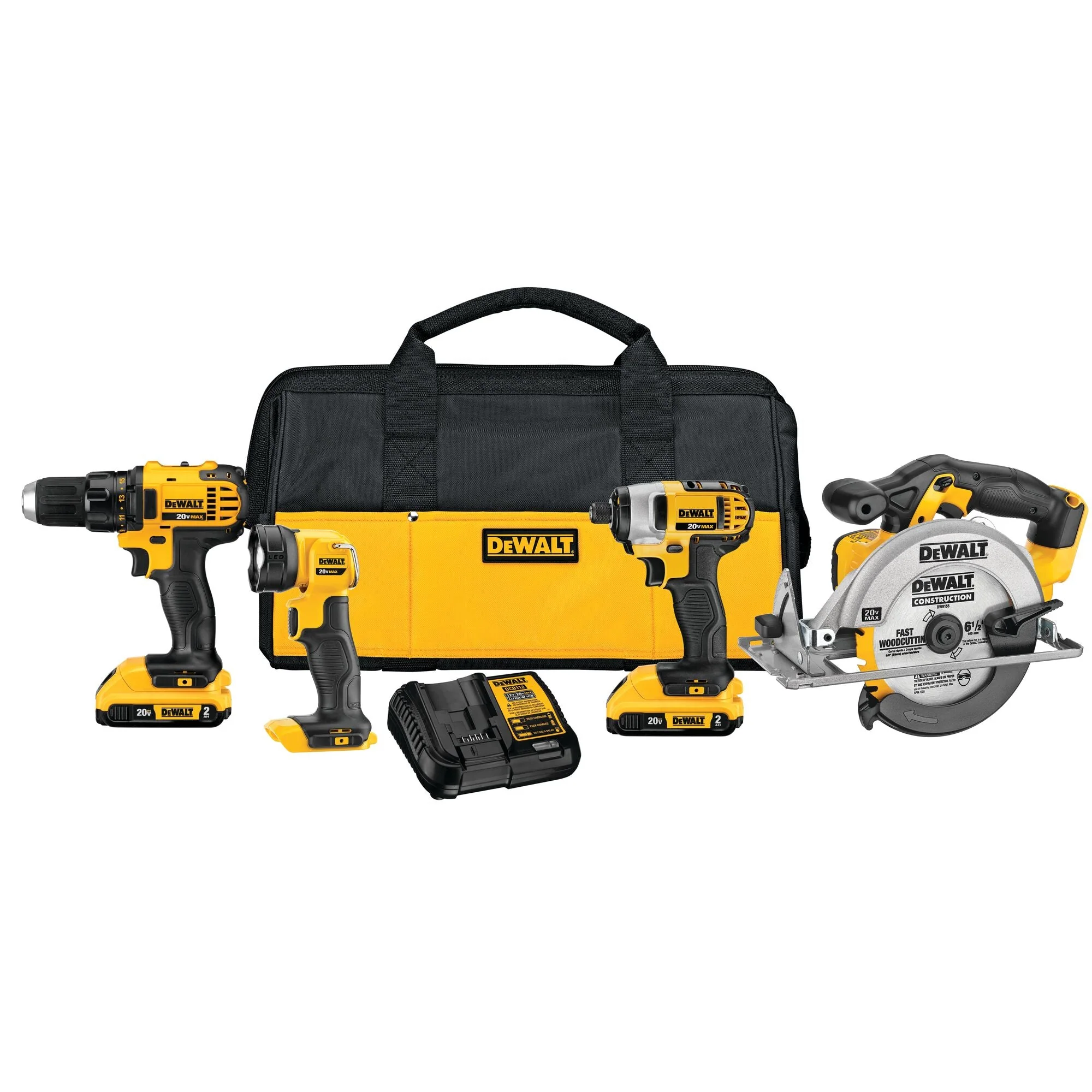 DEWALT 20V MAX* Cordless 4-Tool Combo Kit