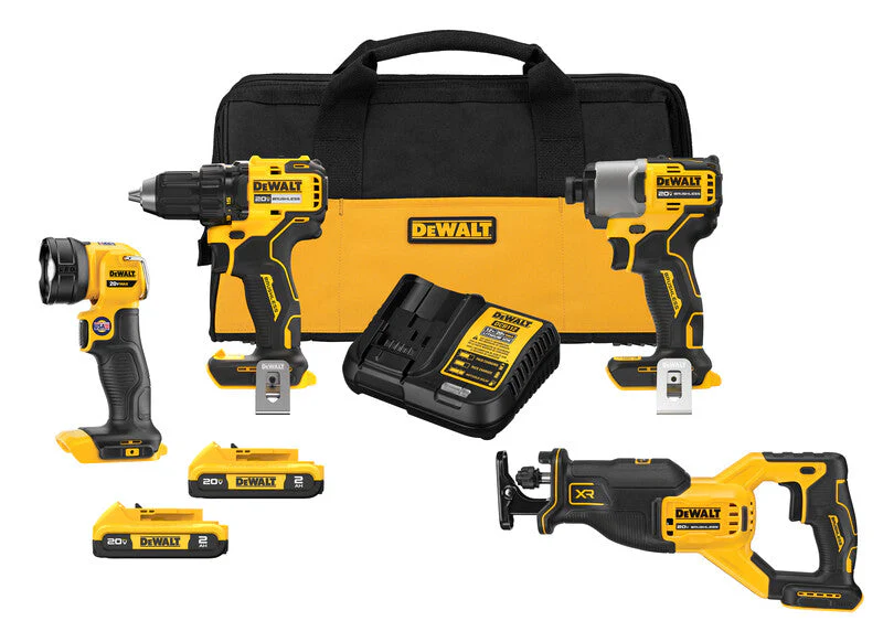 DEWALT 20V MAX* Brushless 4-Tool Combo Kit